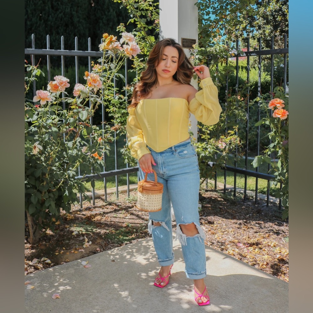 Yellow Corset Top